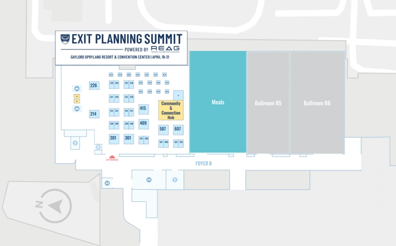 2026 Exit Planning Summit interactive floor plan screenshot