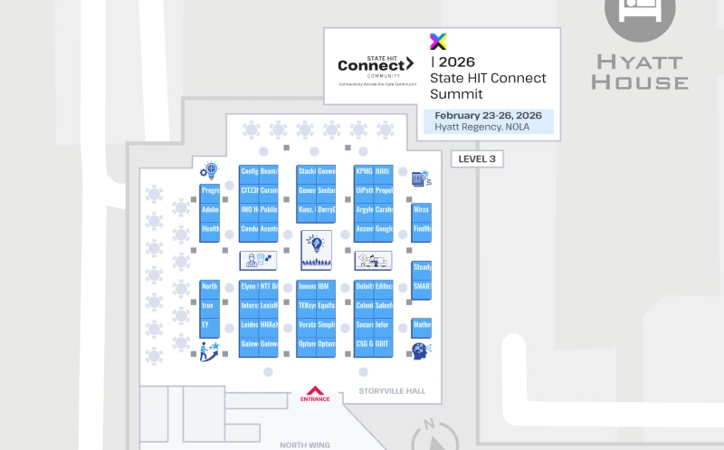 2026 State HIT Connect Summit interactive floor plan screenshot