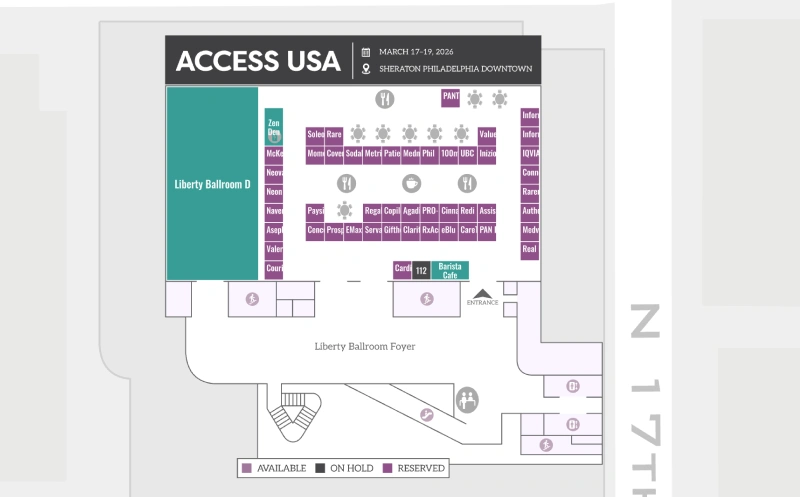 Access USA 2026 interactive floor plan screenshot