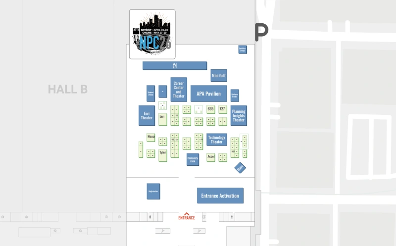National Planning Conference 2026 interactive floor plan screenshot