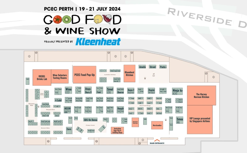 Good Food & Wine Show Perth interactive floor plan screenshot