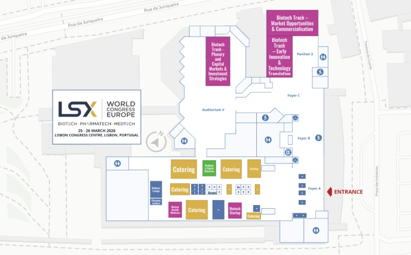 LSX World Congress Europe 2026 interactive floor plan screenshot