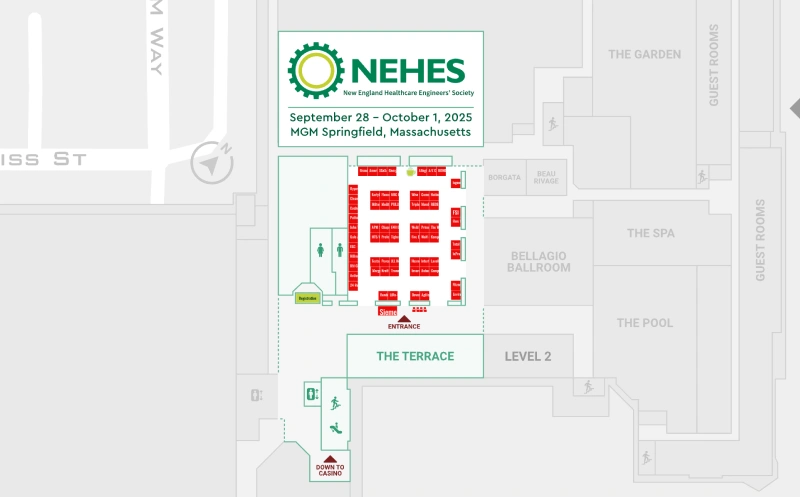 2025 NEHES Fall Conference interactive floor plan screenshot