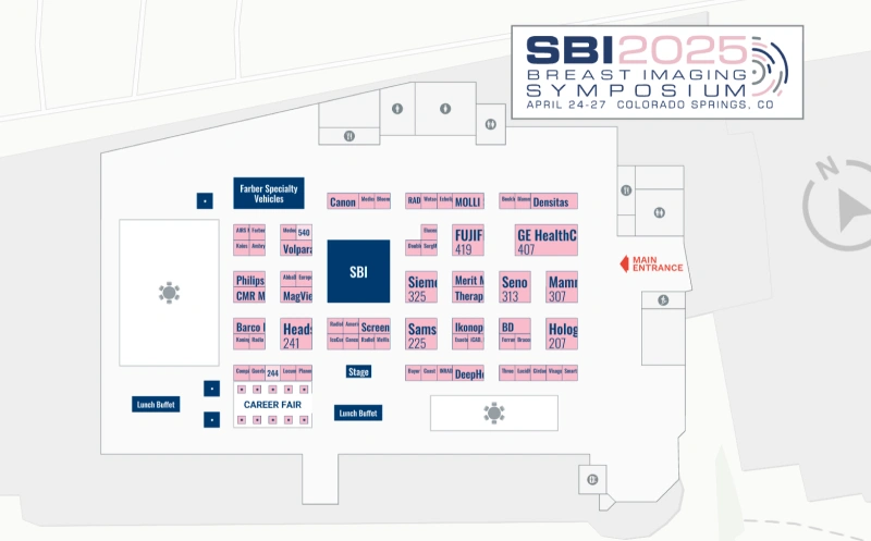 2025 SBI Breast Imaging Symposium interactive floor plan screenshot