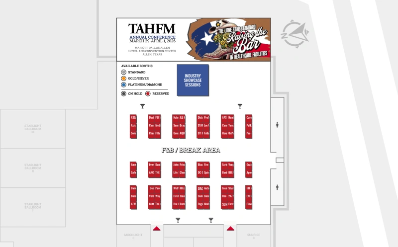 2026 TAHFM Annual Conference interactive floor plan screenshot